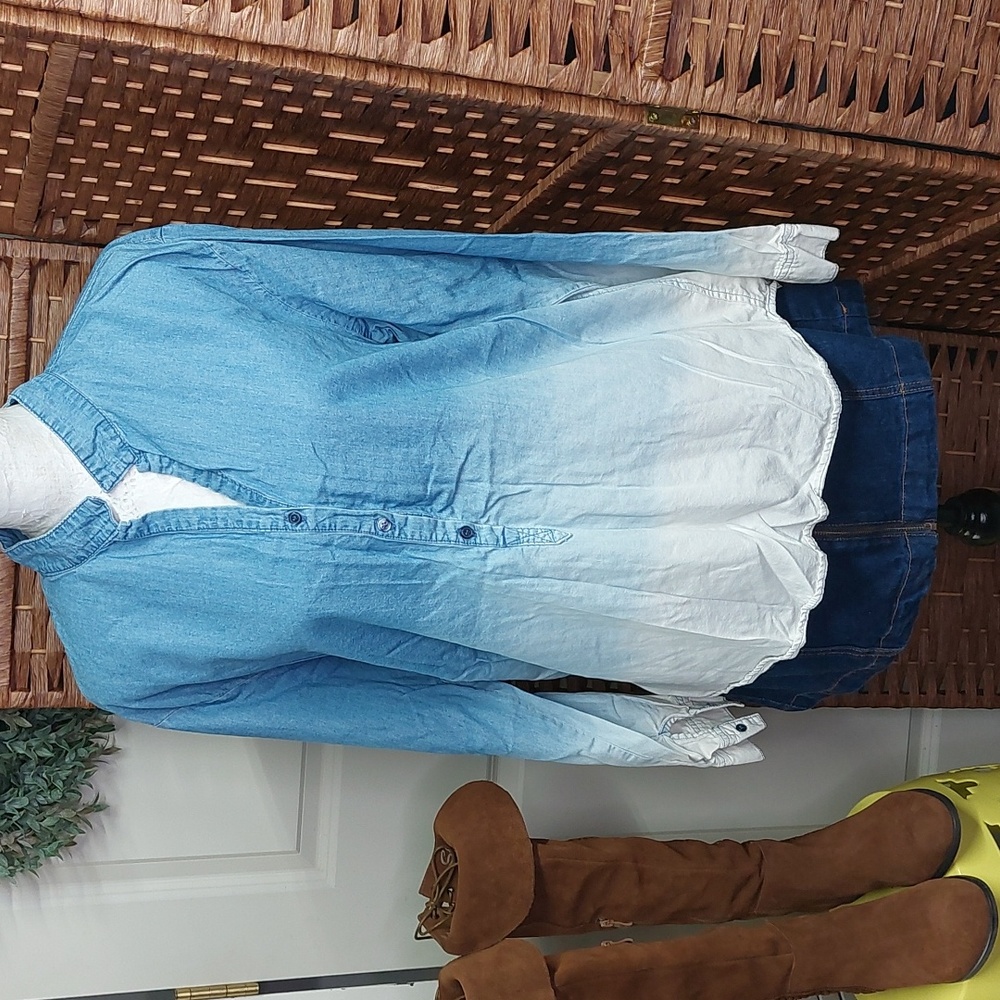 Dip Dye Long Sleeve Blouse, Bandolino, Large